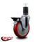 Service Caster 5'' Red Poly Swivel 1-5/8'' Expanding Stem Caster with Brake SCC-EX20S514-PPUB-RED-PLB-158 - alternate 4